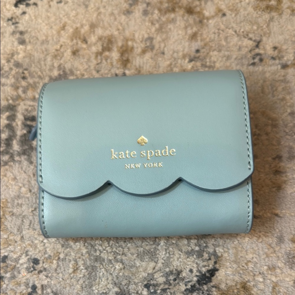 Kate Spade Blue Scalloped Wallet
